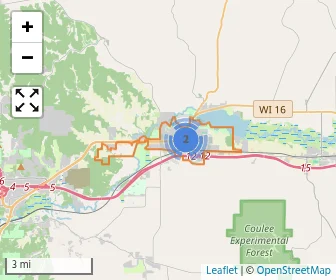 Area schools map